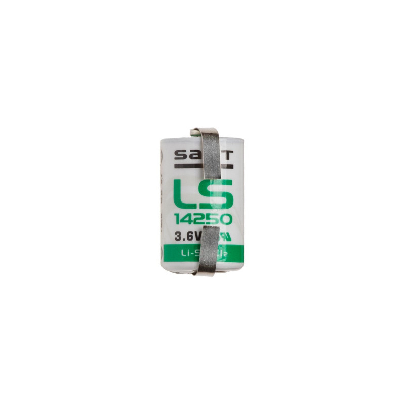 SAFT LS14250 / ½AA Lithium batteri 3.6V med lödstrips