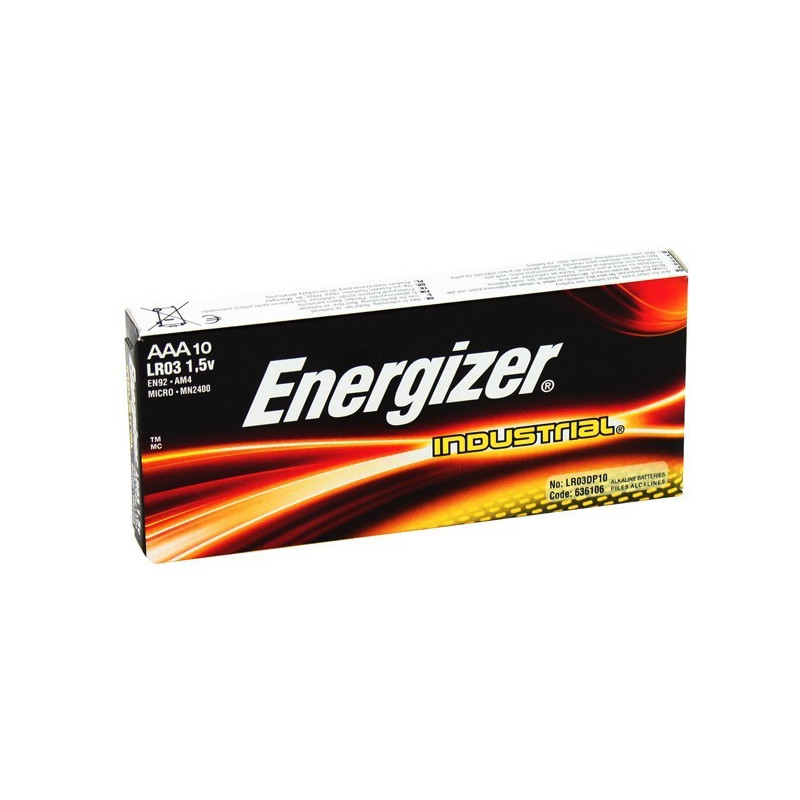 AAA Energizer industrial 1.5V 10 pack